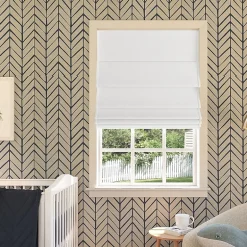 Sun Zero Pryer Energy Saving Cordless 100% Blackout Roman Shade