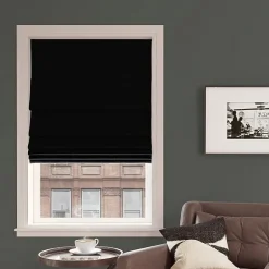 Sun Zero Pryer Energy Saving Cordless 100% Blackout Roman Shade