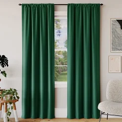 Sun Zero Rianna Rod Pocket 100% Blackout Single Curtain Panel
