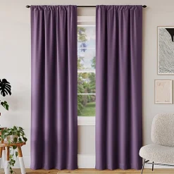 Sun Zero Rianna Rod Pocket 100% Blackout Single Curtain Panel