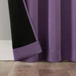 Sun Zero Rianna Rod Pocket 100% Blackout Single Curtain Panel