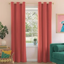 Sun Zero Riley Grommet Top Energy Saving Blackout Single Curtain Panel