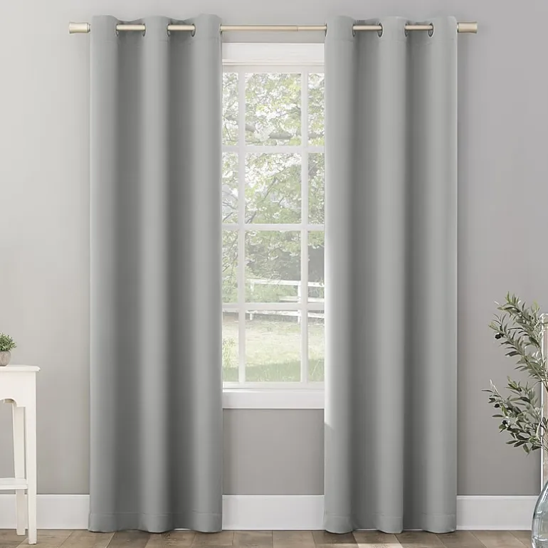 Sun Zero Riley Grommet Top Energy Saving Blackout Single Curtain Panel