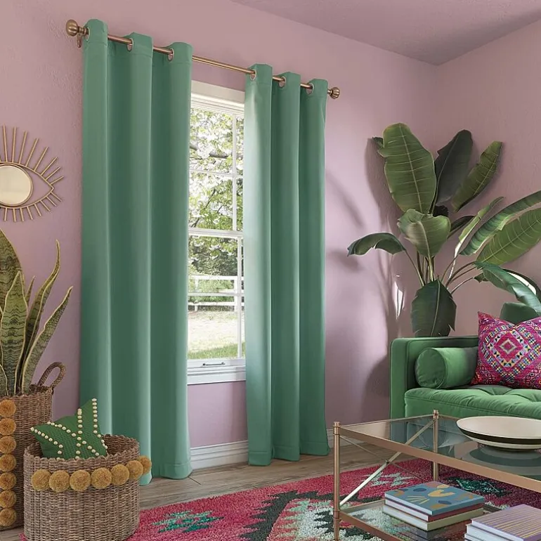 Sun Zero Riley Grommet Top Energy Saving Blackout Single Curtain Panel