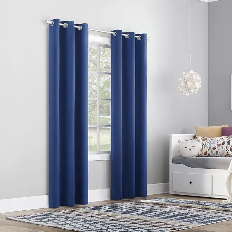 Sun Zero Riley Grommet Top Energy Saving Blackout Single Curtain Panel
