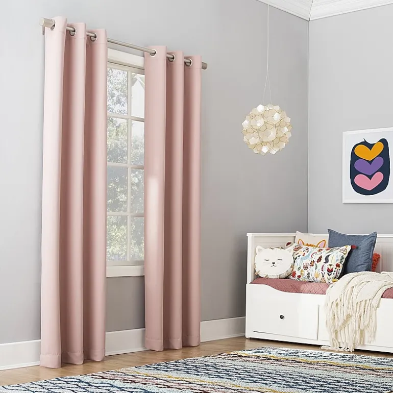 Sun Zero Riley Grommet Top Energy Saving Blackout Single Curtain Panel