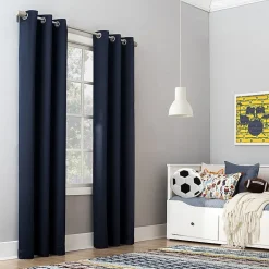 Sun Zero Riley Grommet Top Energy Saving Blackout Single Curtain Panel