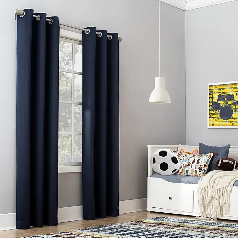 Sun Zero Riley Grommet Top Energy Saving Blackout Single Curtain Panel