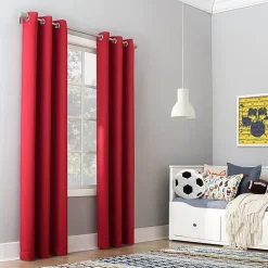Sun Zero Riley Grommet Top Energy Saving Blackout Single Curtain Panel