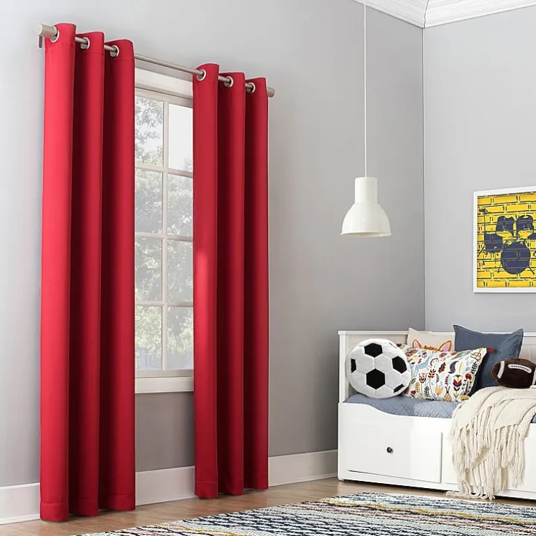 Sun Zero Riley Grommet Top Energy Saving Blackout Single Curtain Panel