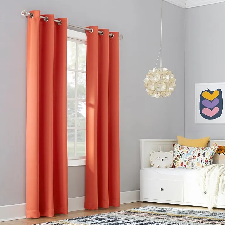 Sun Zero Riley Grommet Top Energy Saving Blackout Single Curtain Panel
