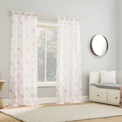 Sun Zero Romy Tie Top Sheer Single Curtain Panel