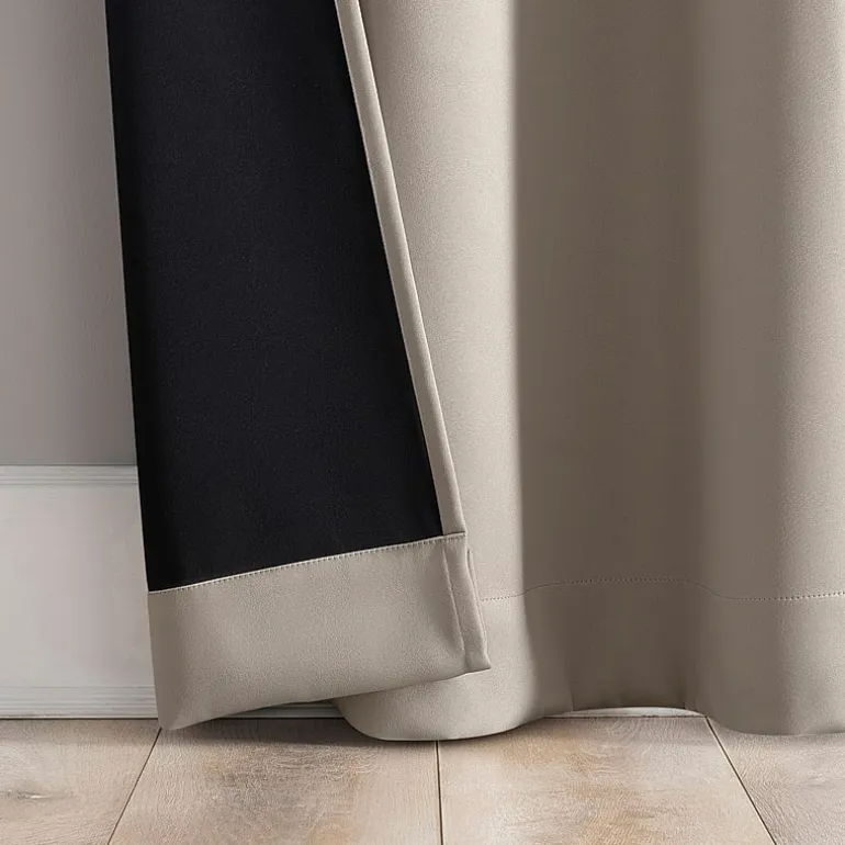 Sun Zero Sheridan Magnetic Closure Grommet Top 100% Blackout Set of 2 Curtain Panel