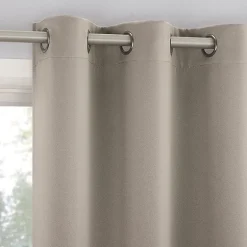 Sun Zero Sheridan Magnetic Closure Grommet Top 100% Blackout Set of 2 Curtain Panel