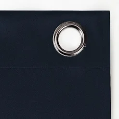 Sun Zero Sheridan Magnetic Closure Grommet Top 100% Blackout Set of 2 Curtain Panel