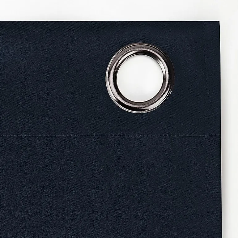 Sun Zero Sheridan Magnetic Closure Grommet Top 100% Blackout Set of 2 Curtain Panel