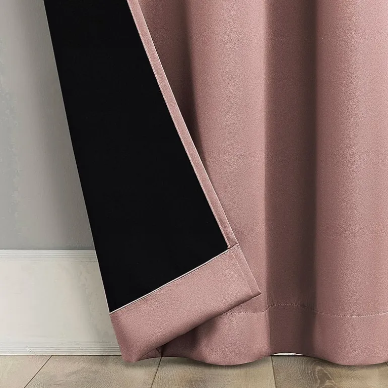 Sun Zero Sheridan Magnetic Closure Grommet Top 100% Blackout Set of 2 Curtain Panel