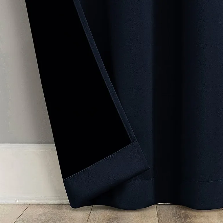 Sun Zero Sheridan Magnetic Closure Grommet Top 100% Blackout Set of 2 Curtain Panel