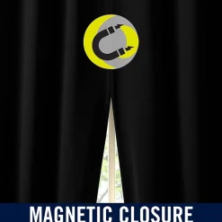 Sun Zero Sheridan Magnetic Closure Grommet Top 100% Blackout Set of 2 Curtain Panel