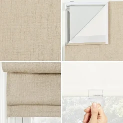 Sun Zero Somerton Energy Saving Cordless Blackout Roman Shade