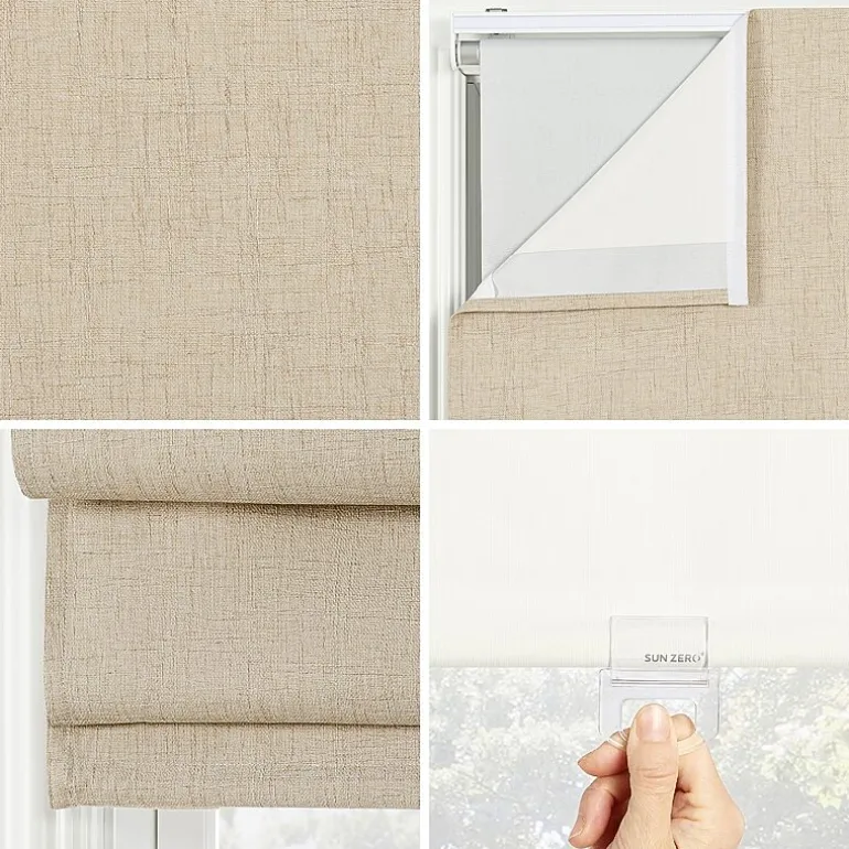 Sun Zero Somerton Energy Saving Cordless Blackout Roman Shade