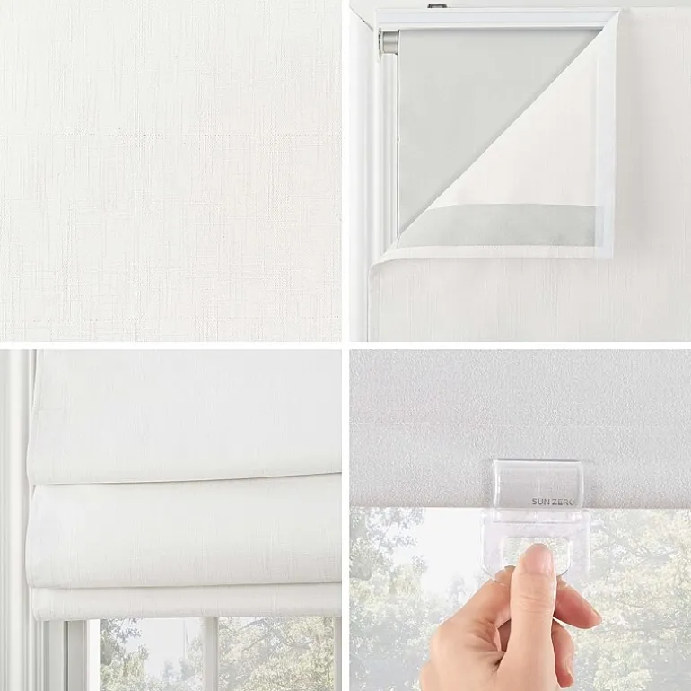 Sun Zero Somerton Energy Saving Cordless Blackout Roman Shade