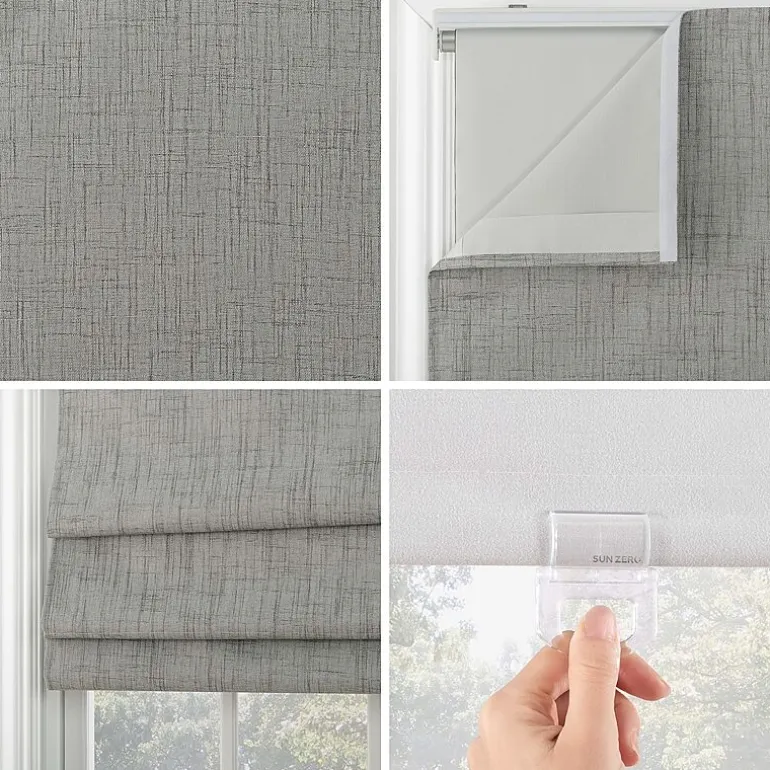 Sun Zero Somerton Energy Saving Cordless Blackout Roman Shade