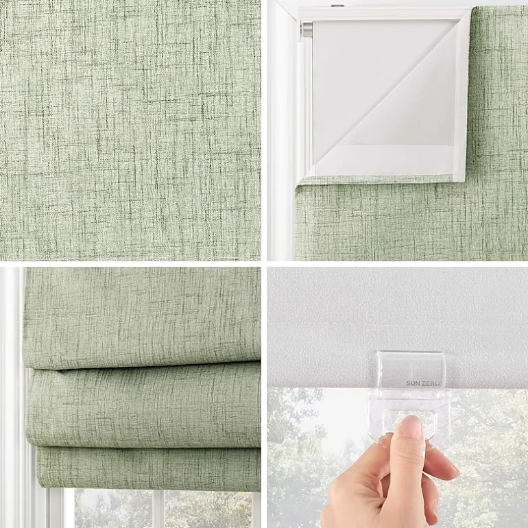 Sun Zero Somerton Energy Saving Cordless Blackout Roman Shade