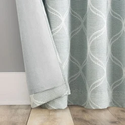 Sun Zero Tikal Woven Ogee Grommet Top Light-Filtering Single Curtain Panel