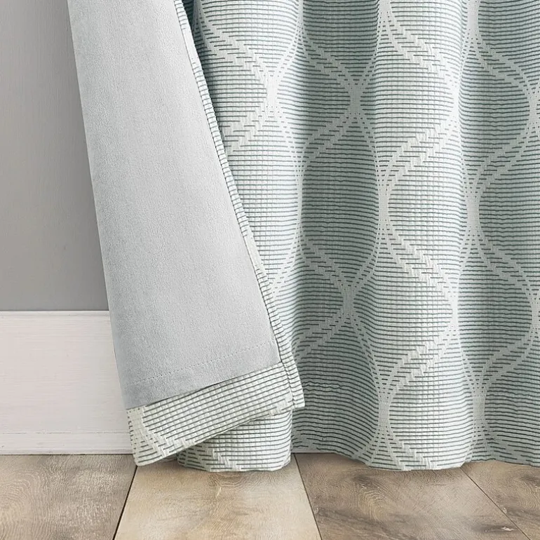 Sun Zero Tikal Woven Ogee Grommet Top Light-Filtering Single Curtain Panel