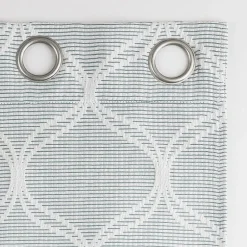 Sun Zero Tikal Woven Ogee Grommet Top Light-Filtering Single Curtain Panel