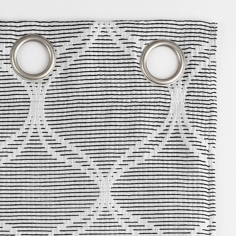 Sun Zero Tikal Woven Ogee Grommet Top Light-Filtering Single Curtain Panel