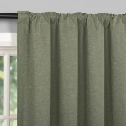 Sun Zero Treviso Back Tab Energy Saving 100% Blackout Single Curtain Panel