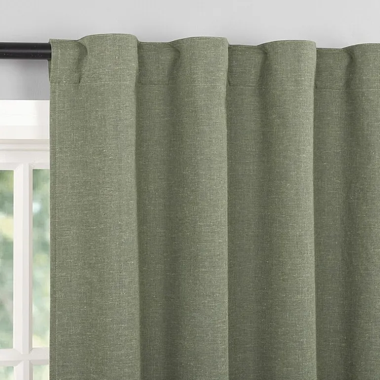 Sun Zero Treviso Back Tab Energy Saving 100% Blackout Single Curtain Panel