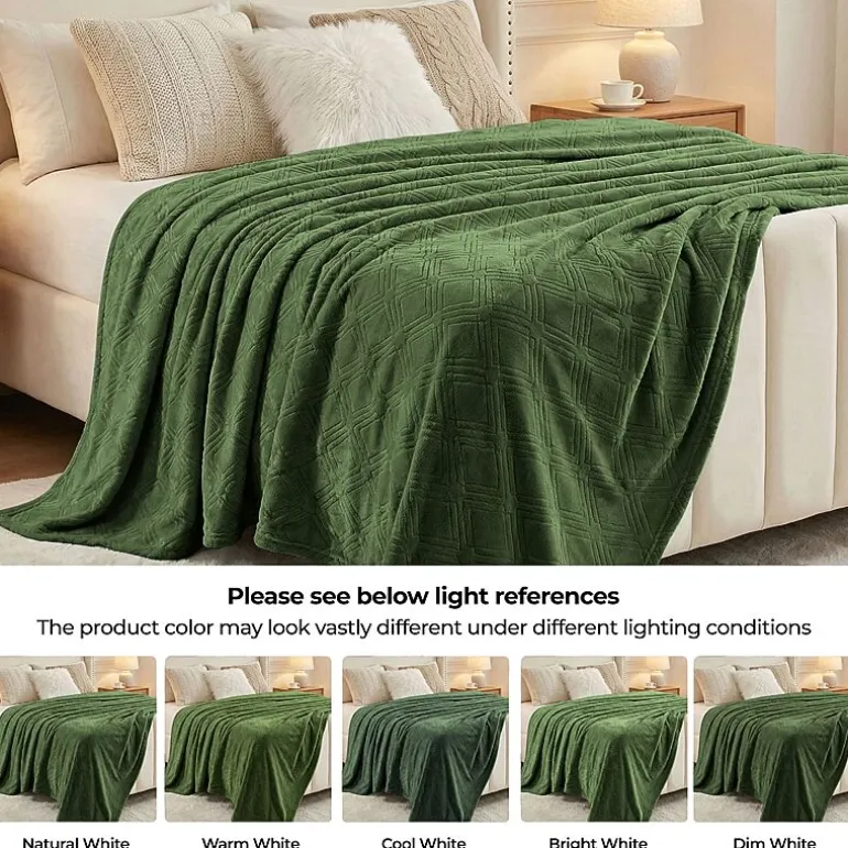SUPERIOR® Alaska Diamond Quilted Polyester Fleece Multi-Use Throw
