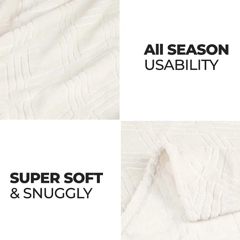 SUPERIOR® Alaska Diamond Quilted Polyester Fleece Multi-Use Throw