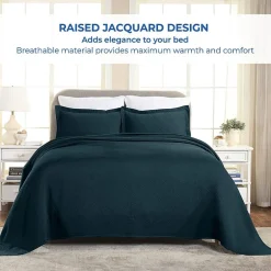 SUPERIOR® Basketweave Matelasse Cotton Woven Jacquard Bedspread