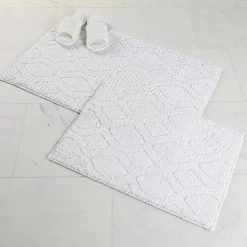 SUPERIOR® Brou 2-Pc Diamond Lattice Bath Rug