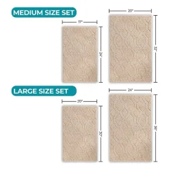 SUPERIOR® Brou 2-Pc Diamond Lattice Bath Rug