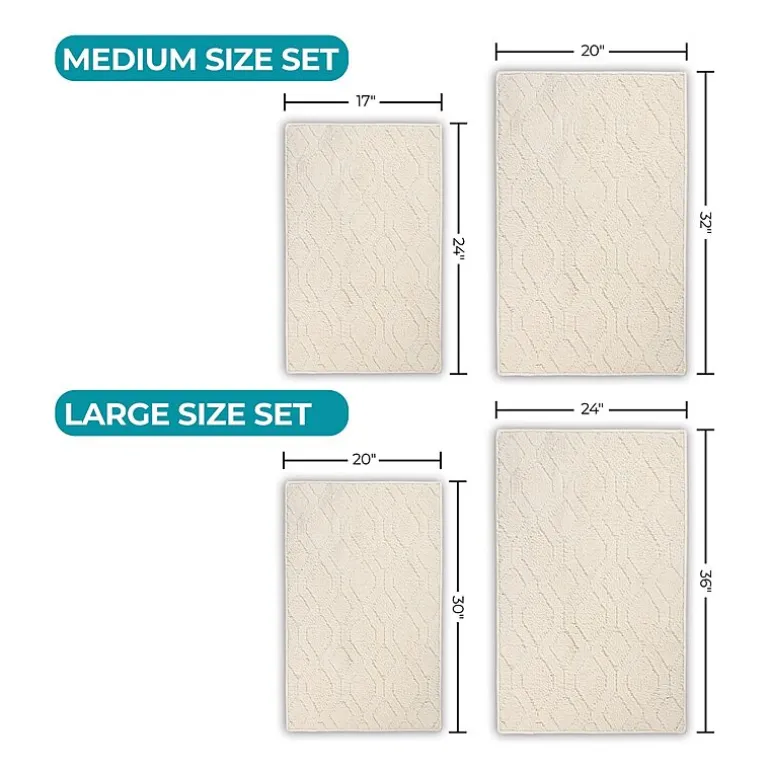 SUPERIOR® Brou 2-Pc Diamond Lattice Bath Rug