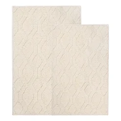 SUPERIOR® Brou 2-Pc Diamond Lattice Bath Rug