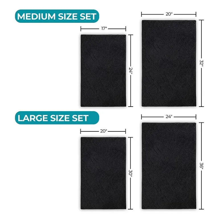 SUPERIOR® Brou 2-Pc Diamond Lattice Bath Rug