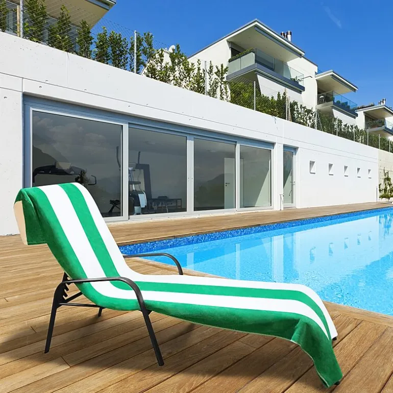 SUPERIOR® Cabana Collection | 100% Cotton Quick Dry Cabana Towel & Lounge Chair Cover