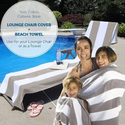 SUPERIOR® Cabana Collection | 100% Cotton Quick Dry Cabana Towel & Lounge Chair Cover