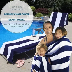 SUPERIOR® Cabana Collection | 100% Cotton Quick Dry Cabana Towel & Lounge Chair Cover