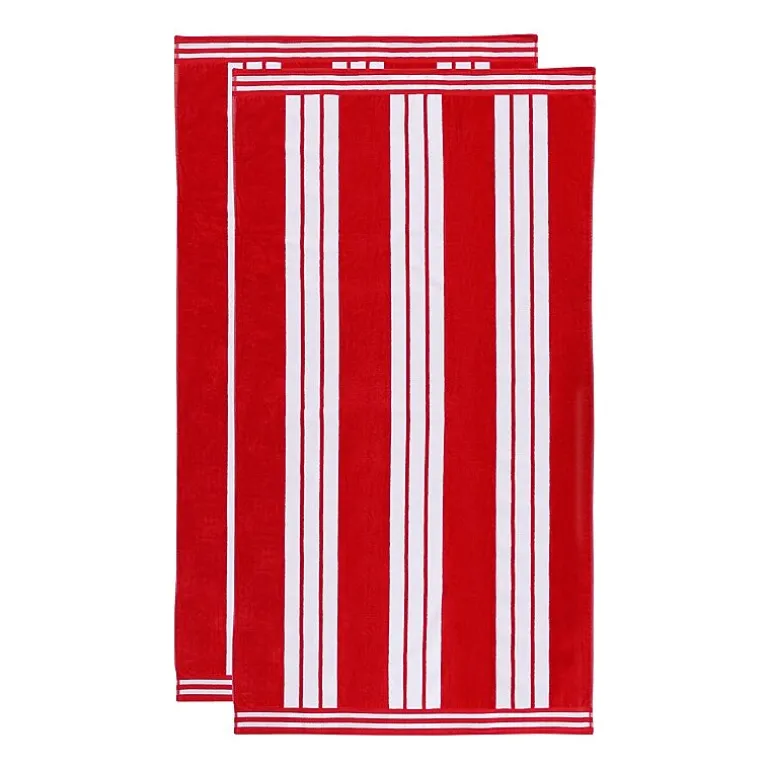 SUPERIOR® Cabana Collection |100% Cotton Quick Dry 2 Piece Beach Towel Set