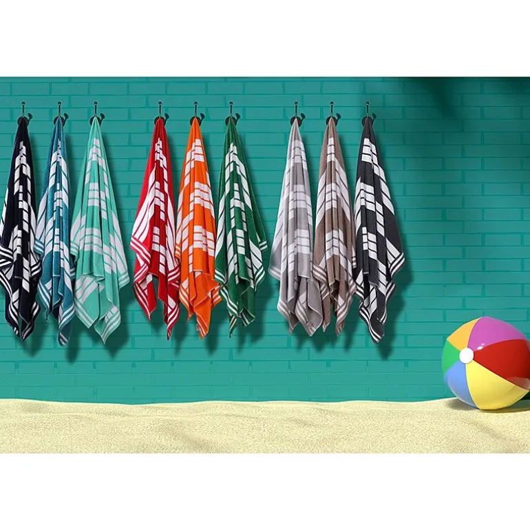 SUPERIOR® Cabana Collection |100% Cotton Quick Dry 2 Piece Beach Towel Set