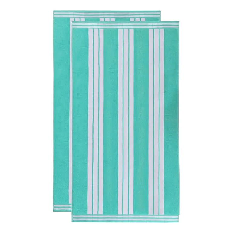 SUPERIOR® Cabana Collection |100% Cotton Quick Dry 2 Piece Beach Towel Set