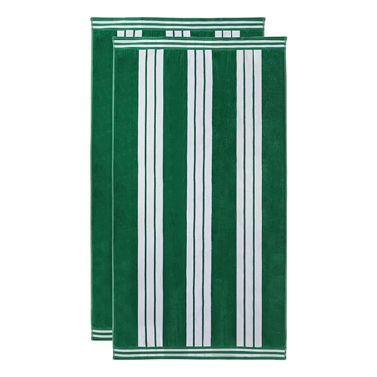 SUPERIOR® Cabana Collection |100% Cotton Quick Dry 2 Piece Beach Towel Set