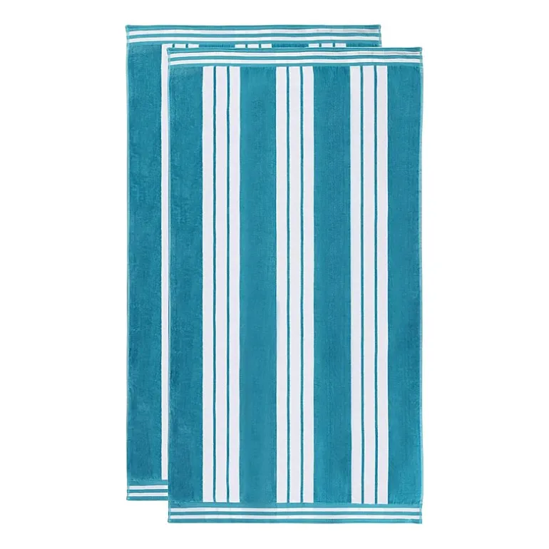 SUPERIOR® Cabana Collection |100% Cotton Quick Dry 2 Piece Beach Towel Set